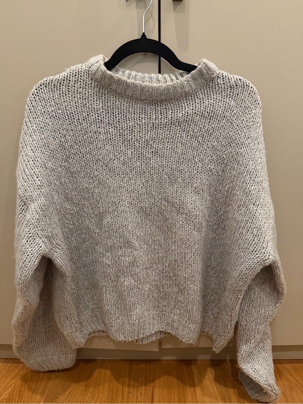 H&M Chunky open knit Crewneck Sweater - grey M